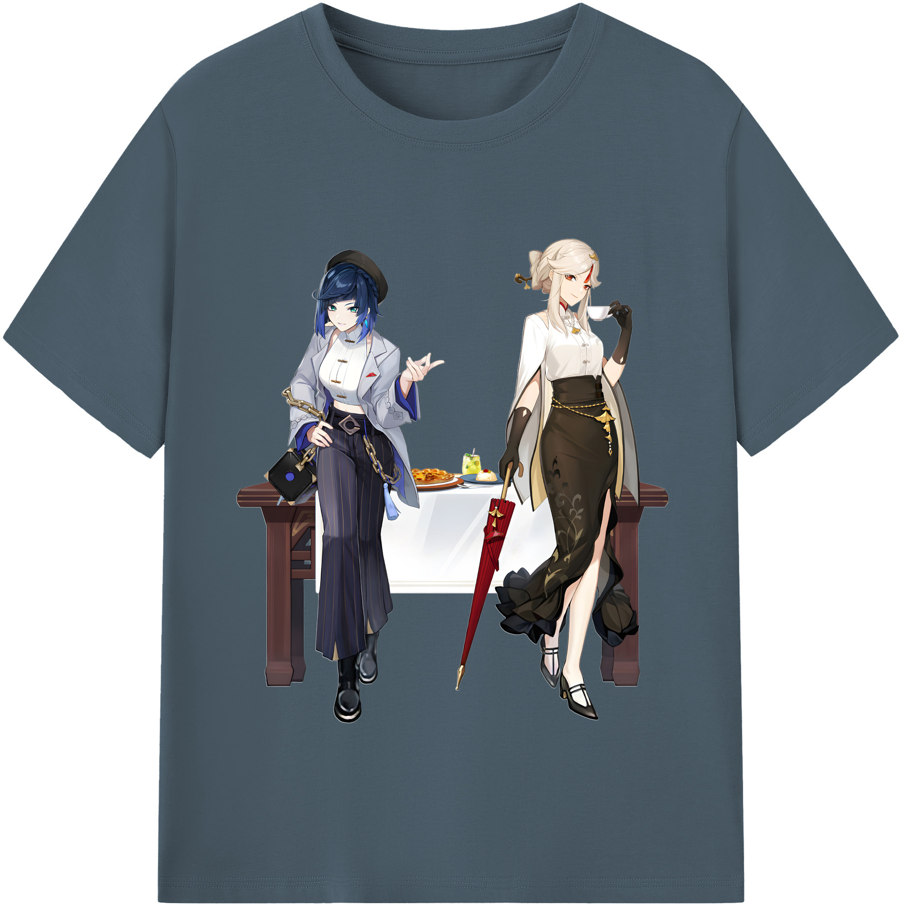 げんし神 夜兰 やらん genshin Yaran 綿100％半袖Tシャツ（フロントプリント）